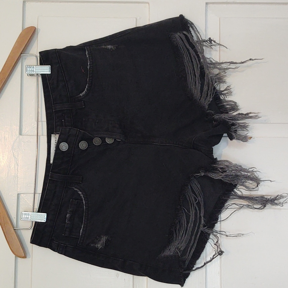 Flying Monkey Destroyed Jean Shorts